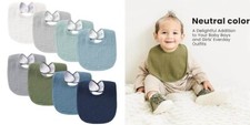 Baberos de muselina para beb paquete de 8 baberos tipo bandana de algod n.neuvo