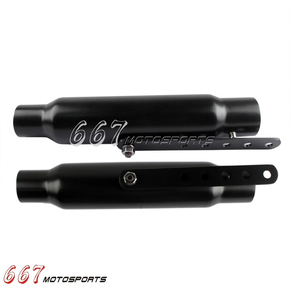 Motorcycle Shorty Exhaust Pipe Muffler For Honda BMW Bobber Cafe Racer Universal — 第 3/4 张图片