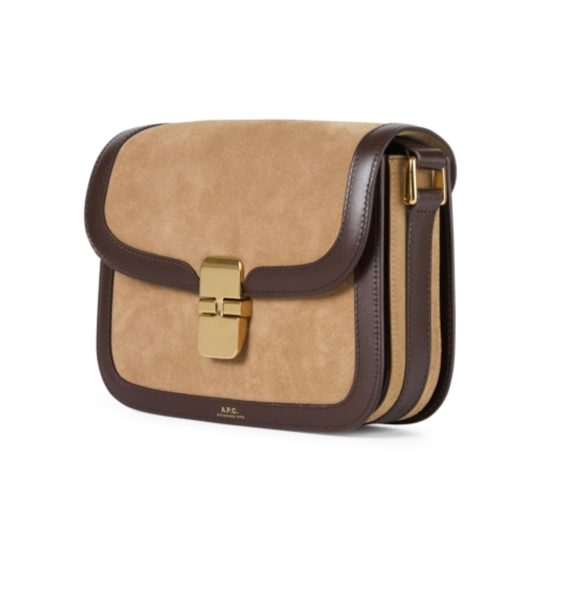 NWT APC grace small leather handbag sable beige leather suede £645 SOLD OUT image 3