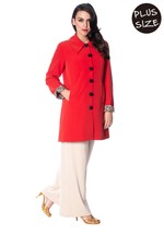 Banned Easy Breezy Plus Size Vintage Retro Trench Coat