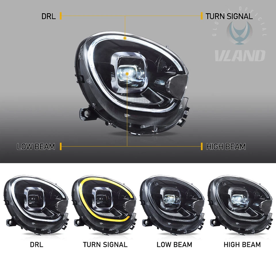 Faros LED VLAND + luces traseras ahumadas para Mini Cooper Countryman R60 2010-2016 Foto 3 de 4