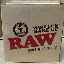 RAW Rolling Papers Wake Up Bake Up Coffee Cup Tea Mug Cone Holder RAWTHENTIC NEW