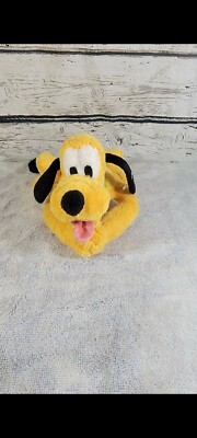 Disney Land World Parks 16'' Laying Down Pluto Dog Plush Stuffed Animal Toy Doll