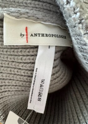 NWT By Anthropologie Silver Metallic Beanie One Size Fits  display picture 1