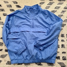GAP Hooded Windbreaker Packable Anorak Blue Size M/8 Lightweight