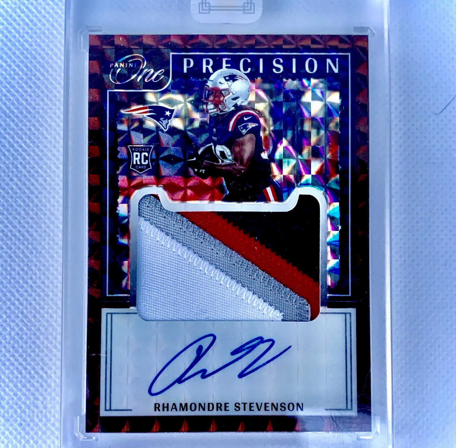 Rhamondre Stevenson RC 2021 Panini One Precision RPA BRONZE/49 Rookie Patch AUTO