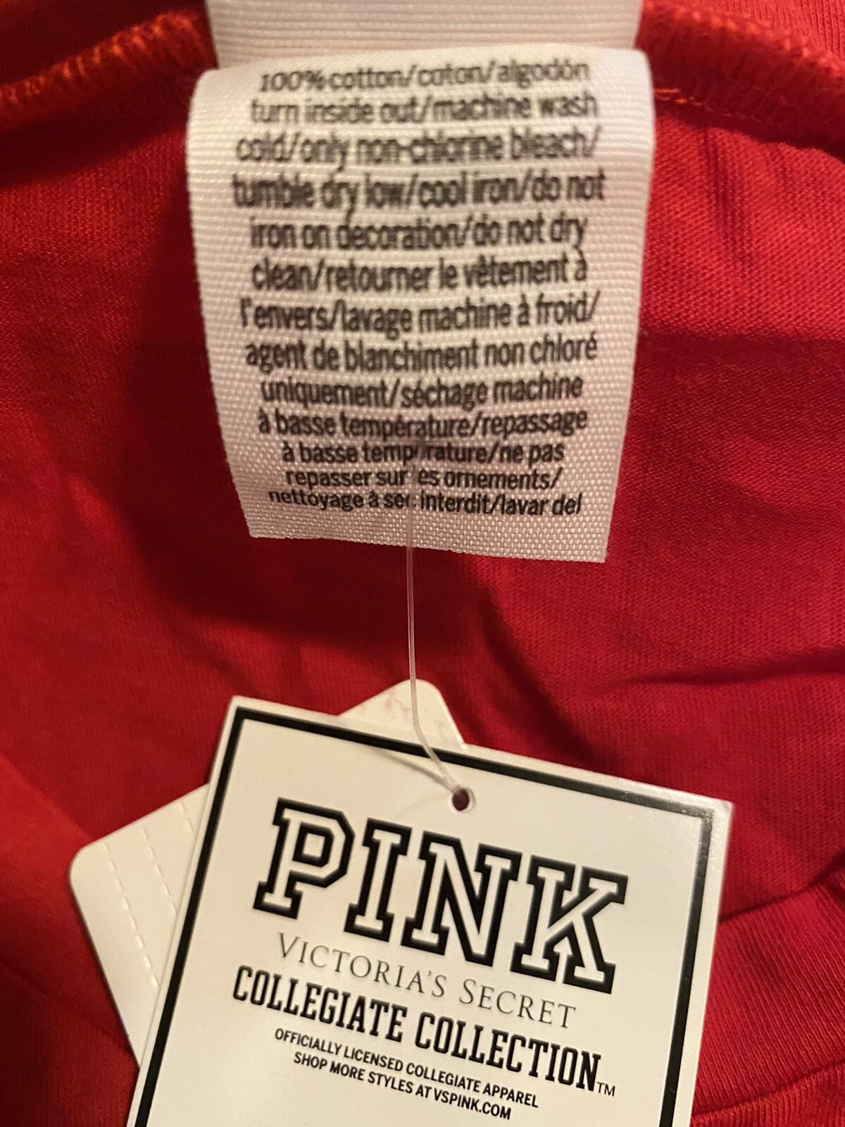 UNDERCOVER Abito T Shirt ROSA Victoria's Secret Illinois State Redbirds Rosso Extra Small Nuovo con etichette