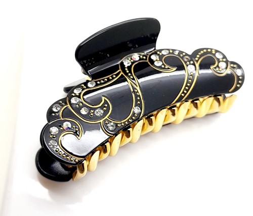 large size with rhinestone black Acrylic Claw Clip hair accessory Gift item #1 - Picture 2 of 7
