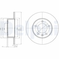 2X Delphi BG4320 Bremsscheibe Passend FüR Nissan Opel Renault
