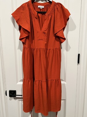 open lace back dress Burnt Orange Sequin Long Sleeve Short Party Dress – Modsele main image 1