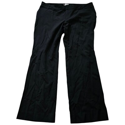 old navy black dress pants Women SZ 16 trouser stretch just below waist slacks fabric-eco-rib eye closure belt loops Select Loafer Size:42 2000s OOTD: Early 2000s