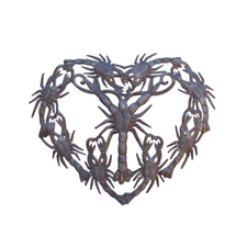 Handcrafted Haitian Metal Art, Lobster Love, Kitchen Decor, Restaurant Decor