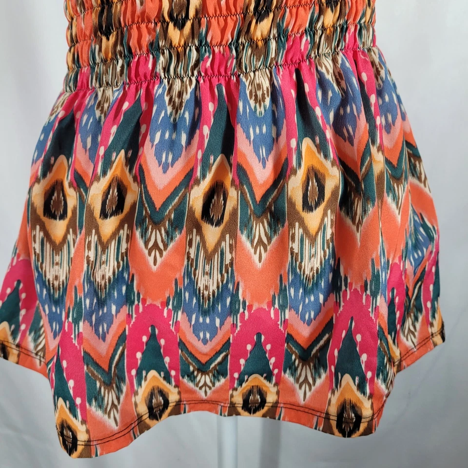 Vestido corto informal Studio M talla S informal para mujer Ikat multicolor Foto 4 de 4