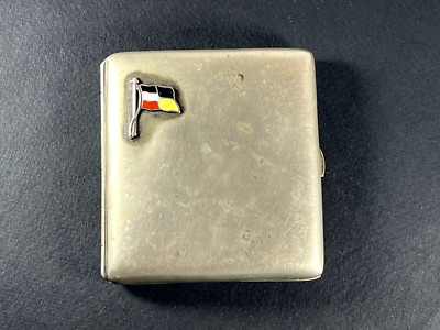 Vintage collectible cigarette case, Alpacca, Europe,heavy non-ferrous metal.