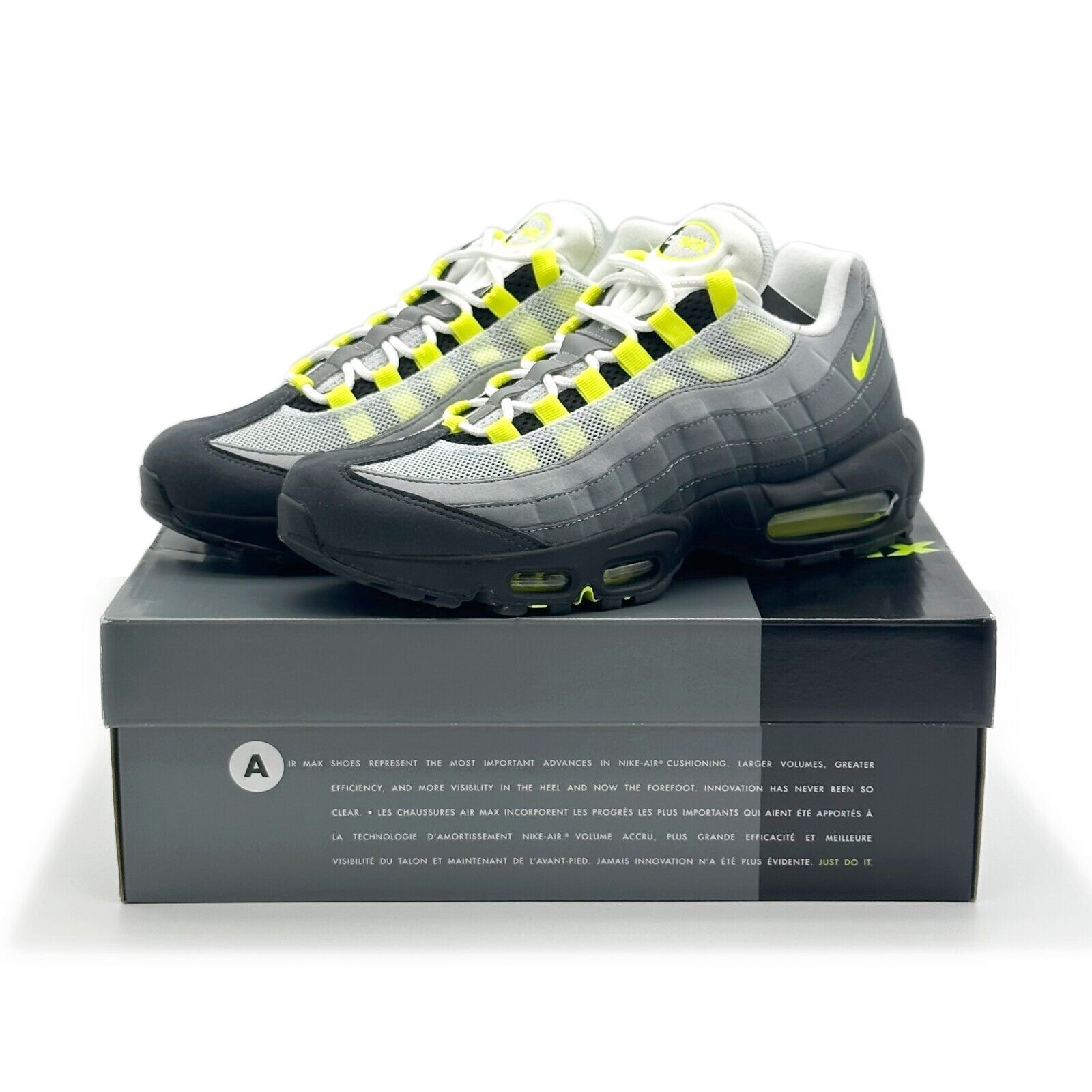 CT1689-001 Nike Air Max 95 OG Neon Yellow Gradation Cool Grey Light Graphite