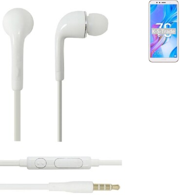 Kopfhörer für Huawei Honor 7C AUM-L41 headset Ohrstöpsel in ear plug weiß