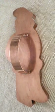 VINTAGE MICHAEL BONNE LARGE HANDMADE SANTA COPPER COOKIE CUTTER 9" SIGNED EXC