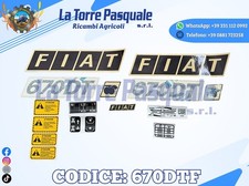 ADESIVI DECALCOMANIA TRATTORE FIAT 670DT FRUTTETO