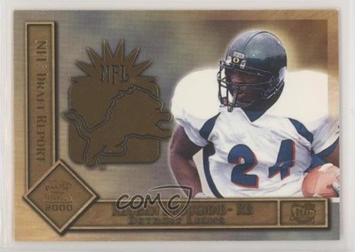 2000 Pacific Paramount NFL Draft Report Reuben Droughns #11 Rookie RC 0q3