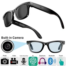 Video Recording Eyewear/Sunglasses Chat-GPT AI Smart Glasses Bluetooth Earphone