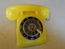 Jouet ancien vintage FALK   téléphone télé baby jaune  17  cm complet