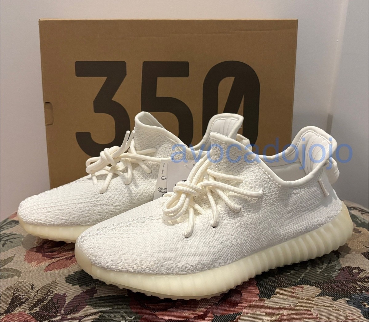 NEW ADIDAS YEEZY BOOST 350 V2 Low Cream White / Triple White  display picture 2