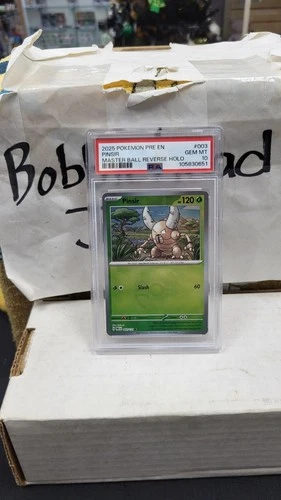 2025 PINSIR MASTER BALL REVERSE HOLO PRISMATIC EVOLUTIONS POKEMON PSA 10 #003