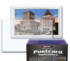 NEW 5 PK BCW Postcard Toploader Sleeve- Combo Pack
