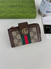 Gucci Monogram Small Zip Wallet Card Coin Pocket Full Original Box  Dust Bag
