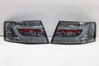Fits 2005-2008 Audi A6 S6 C6 Neon Tube Bar Led Smoked Tail Lights Brake Pair Set
