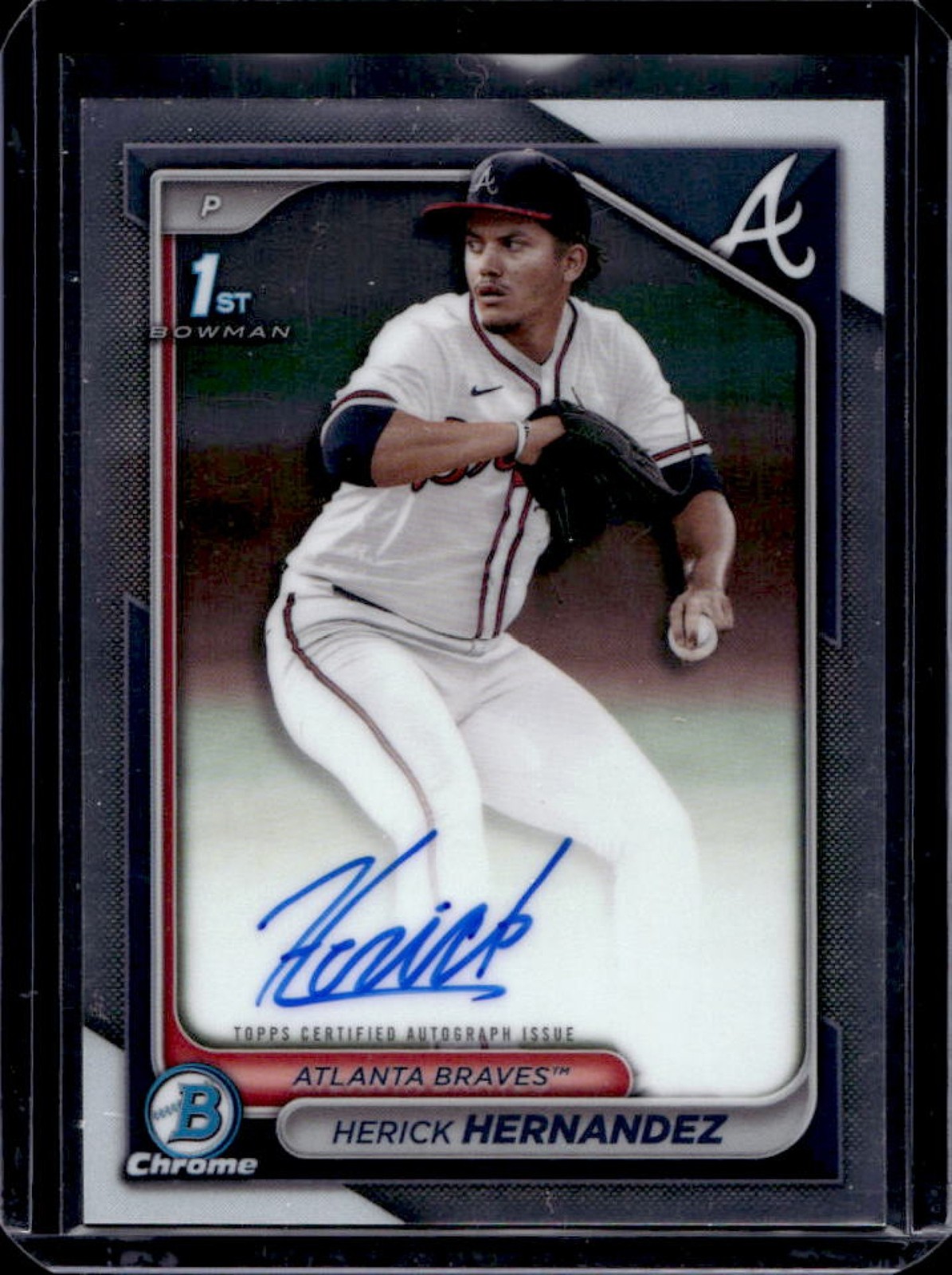 2024 Bowman Draft Herick Hernandez Chrome Auto 1st #CPA-HH Braves