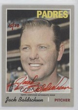 2019 Topps Heritage Real One Red Ink 15/70 Jack Baldschun #ROA-JB Auto 0sm9