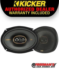 Kicker 51KSC69304 KS Series 6x9 Inch Triaxial 3 Way Coaxial Speakers 150W RMS