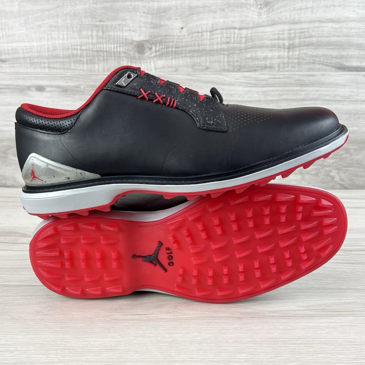 Nike Jordan ADG 5 Golf Shoes Black Fire Red Metallic nby FQ6642