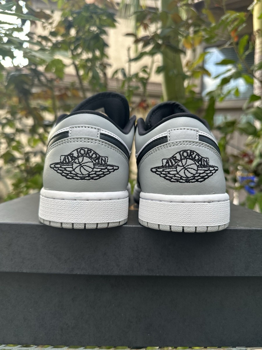Nike Air Jordan 1 Low Shadow Toe Grey Black Retro Mens Sneakers