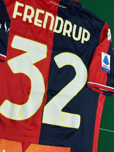 MAGLIA CALCIO GENOA FRENDRUP MATCH WORN INDOSSATA VS SAMPDORIA EUROFLORA 2021/22 - Foto 7 di 10