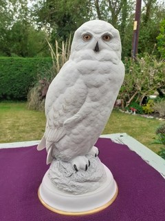 Snowy Owl Raymond Watson Lamp Base Porcelain
