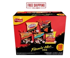 New Frito-Lay Flamin' Hot Mix Variety Pack Snack Chips, 18 Count Multipack New