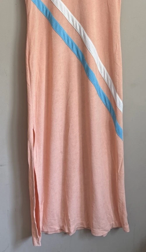 Vestido Maxi Vintage Monrgomery Ward Pano Terry Longo Anos 70 Feminino Tamanho Pequeno - Imagem 4 de 4