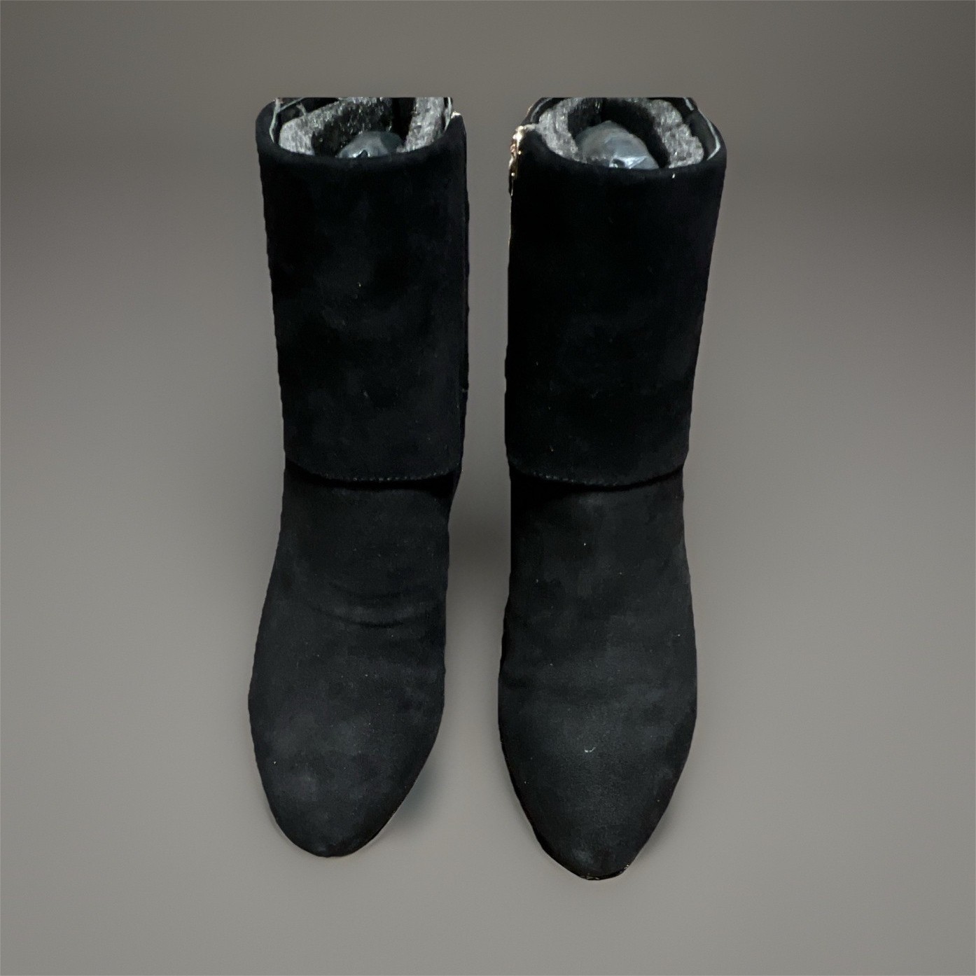 Bandolino Bowoodford Black Leather Ankle Boots Side Zip Pointed Toe 7.5M
