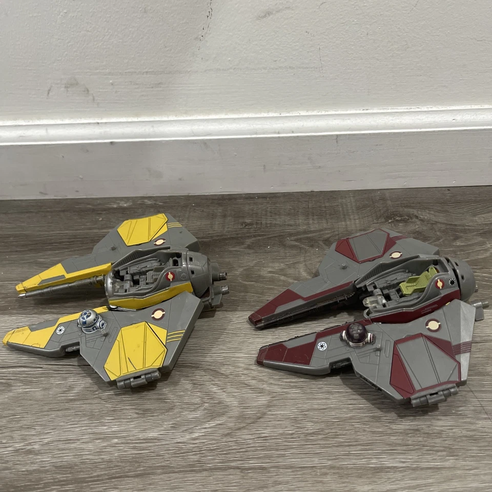 Hasbro Lucas Film Transformers Star Wars Anakin Obi Wan Starfighter Lot As Is - Image 2 of 4