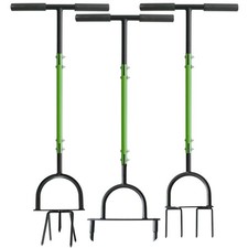 &nbsp;Lawn Aerator - Hollow Tine Soil Prong Garden Drainage & Grass Growth UK