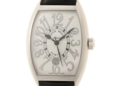 Franck Muller Curvex Relief Date 7851SCDTREL Leather 35mm Silver Dial #DW1116