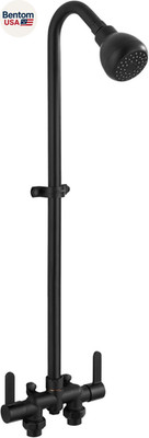 Outdoor Shower Fixtures, 31'' Exposed Shower System with Shower Head, 2-Handle Ou