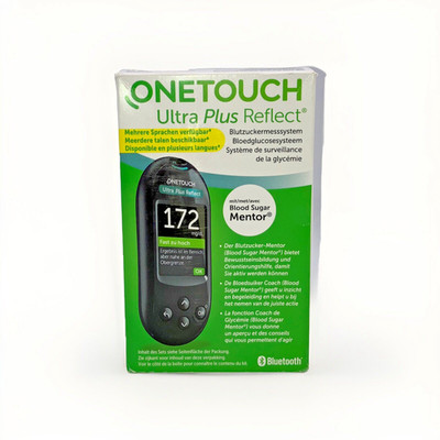 OneTouch Ultra Plus Reflect Blutzucker-Messgerät Diabetes Testset leichte Kratze