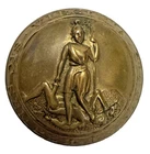 Civil War Virginia State Seal Military Button Canfield Bro and Co Baltimore