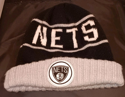 Brooklyn Nets Mitchell Ness Black/Grey Cuffed Knit Era Beanie