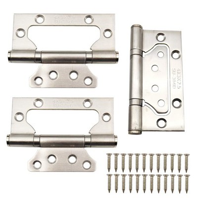 Sipery Stainless Steel Door Hinges Set Hinge Length 4inch, Silver Tone 