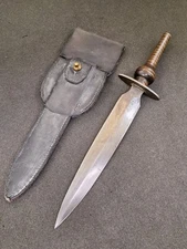 George F Ainslie Hand Forged Plug Bayonet Dagger Knife 9 3/4" Blade USA Custom 