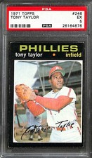 1971 Topps #246 TONY TAYLOR PSA 5 EX 26164676 